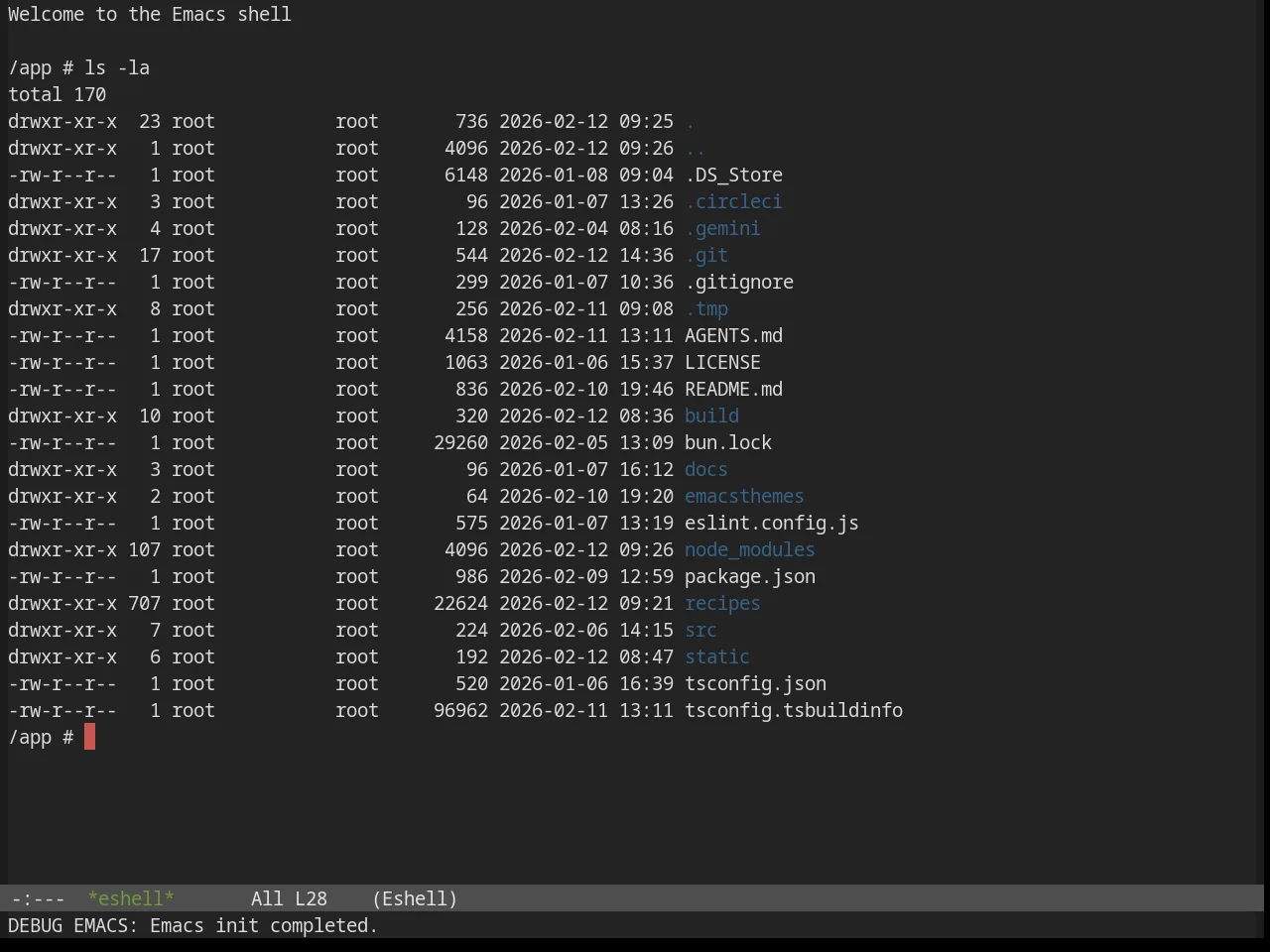 Base16 Shadesmear Dark Theme in eshell
