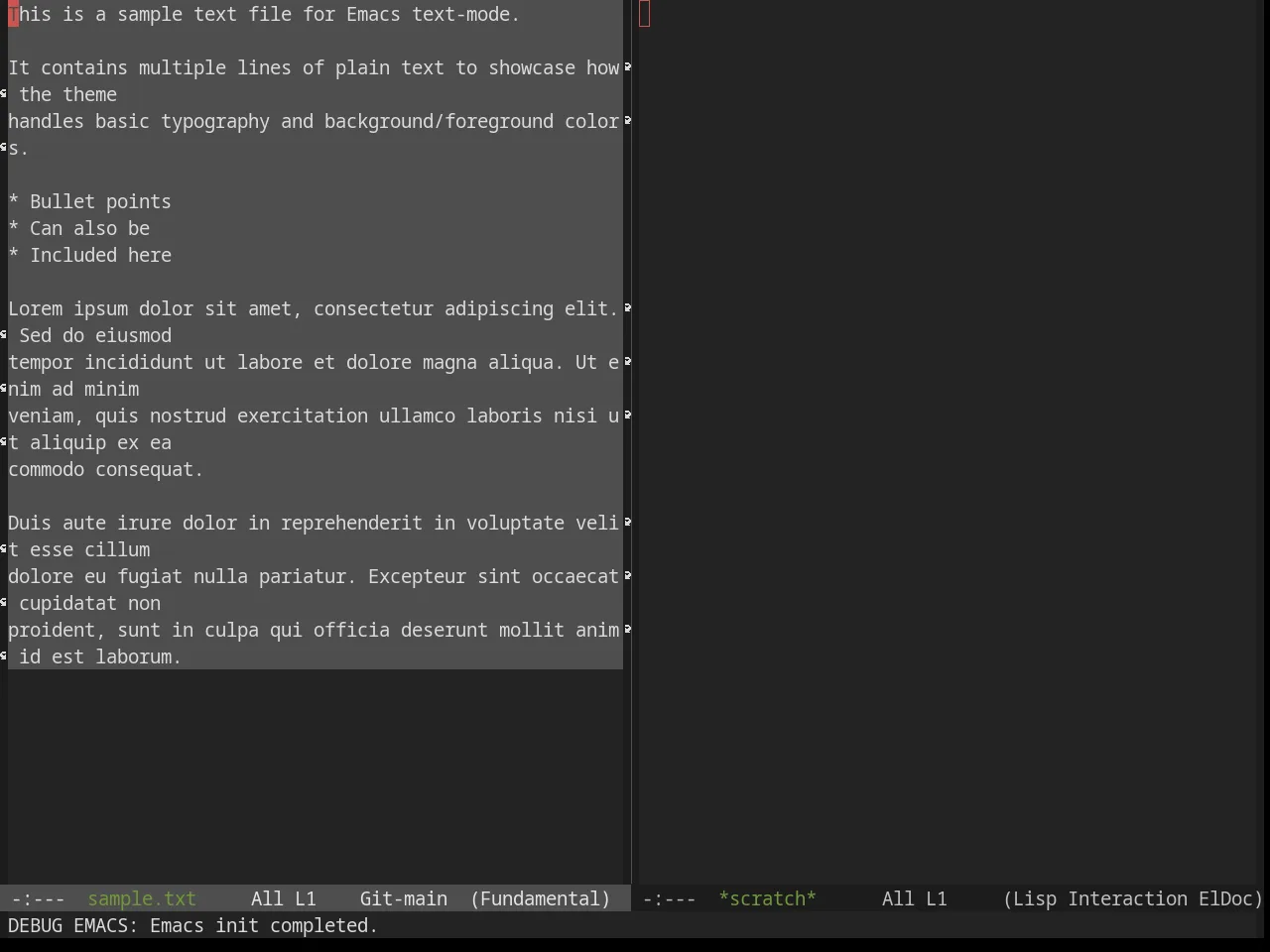 Base16 Shadesmear Dark Theme in fundamental-mode