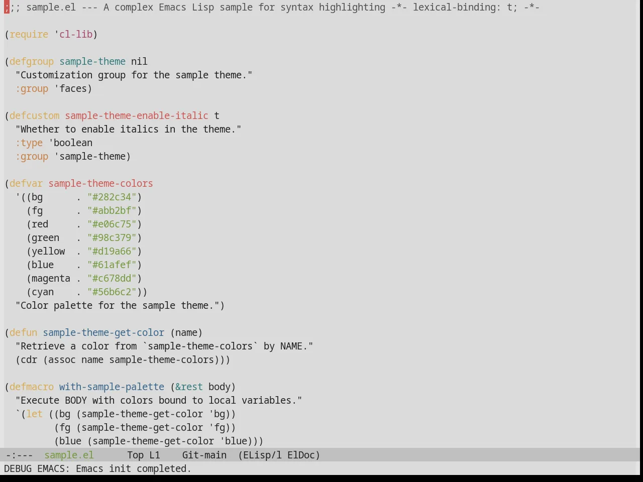 Base16 Shadesmear Light Theme in emacs-lisp-mode
