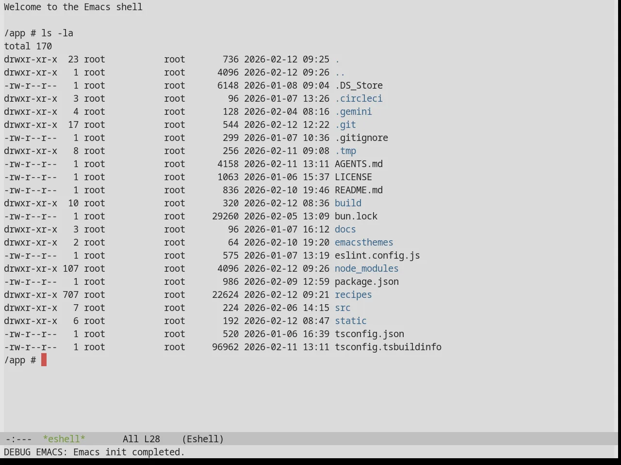 Base16 Shadesmear Light Theme in eshell