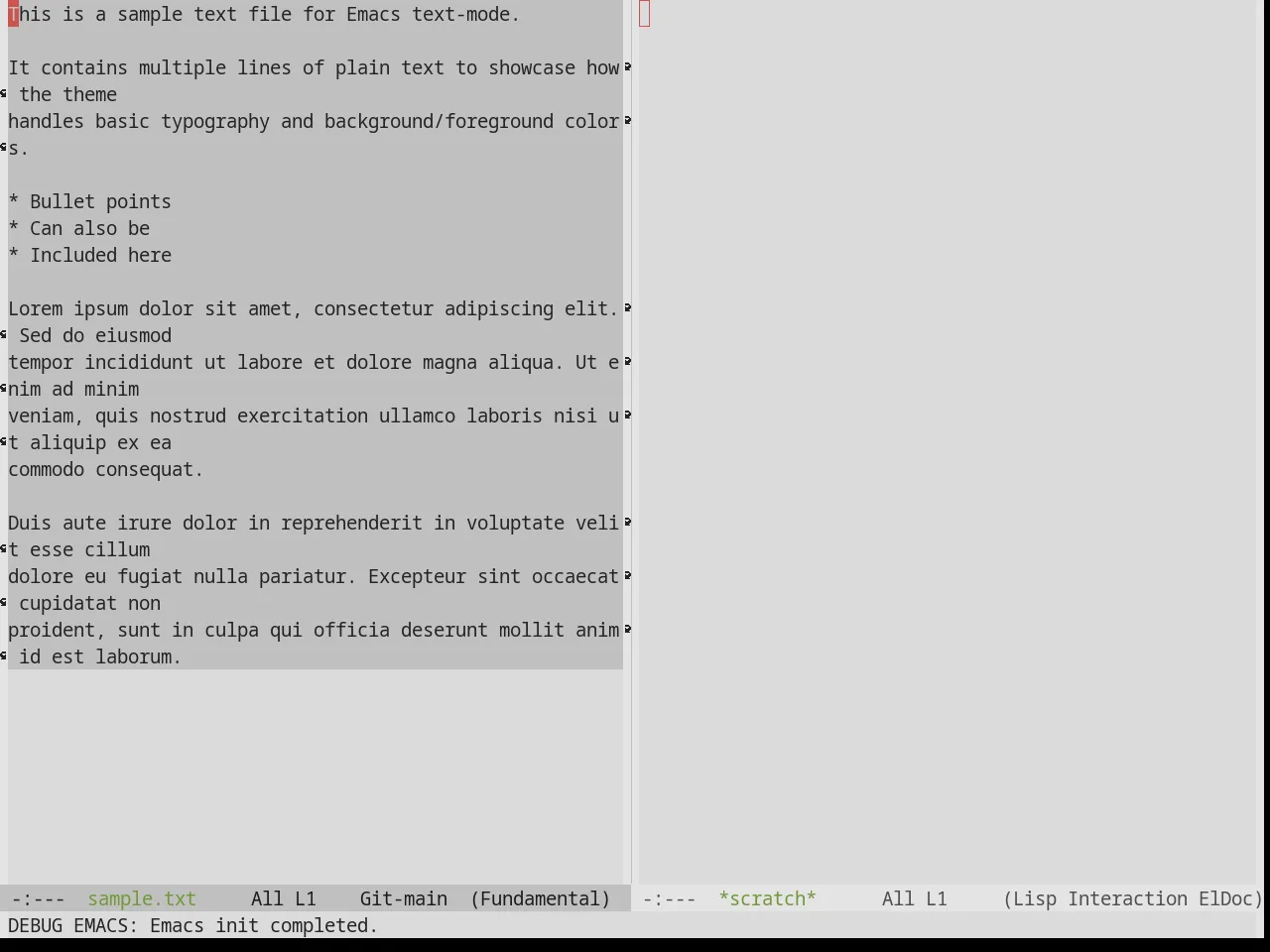 Base16 Shadesmear Light Theme in fundamental-mode