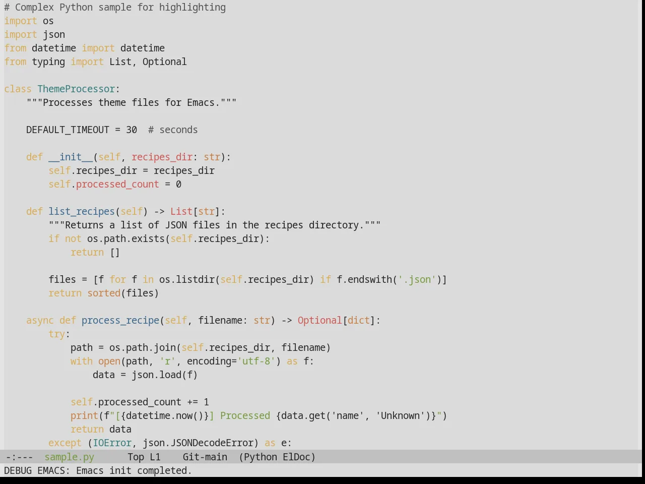 Base16 Shadesmear Light Theme in python-mode