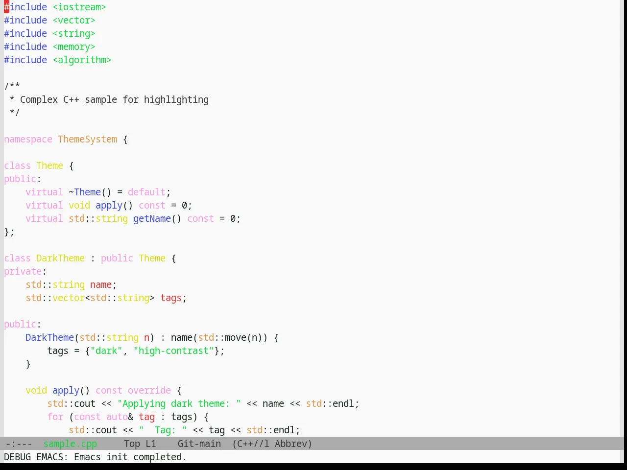 Base16 Shapeshifter Theme in c++-mode