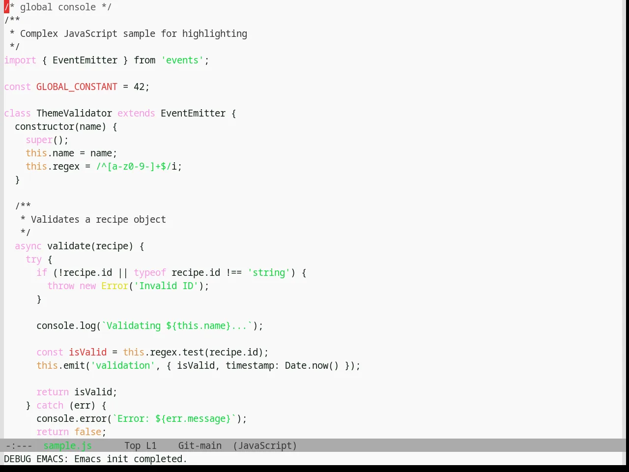 Base16 Shapeshifter Theme in javascript-mode