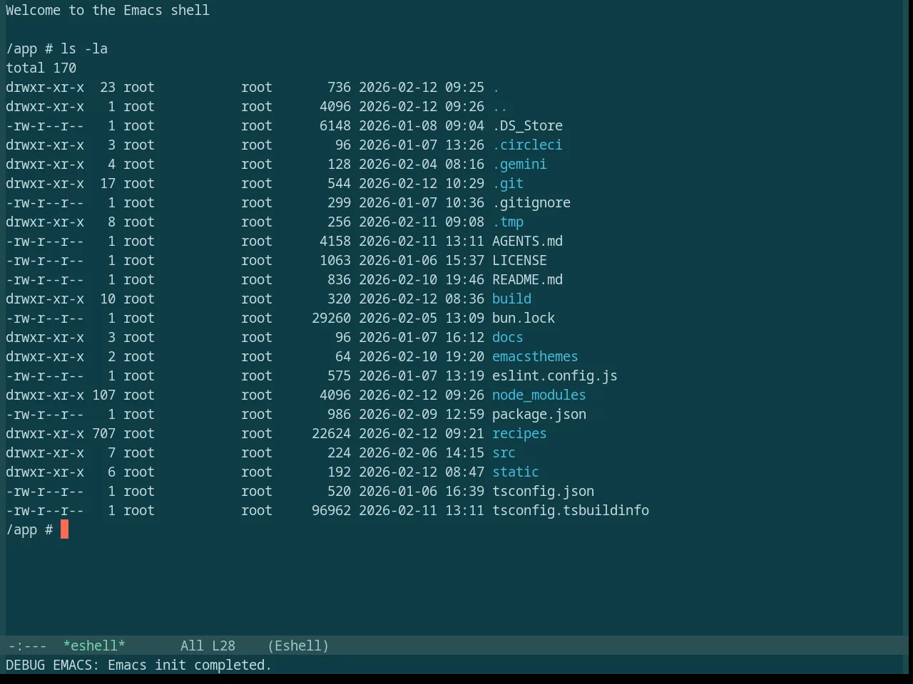 Base16 Silk Dark Theme in eshell