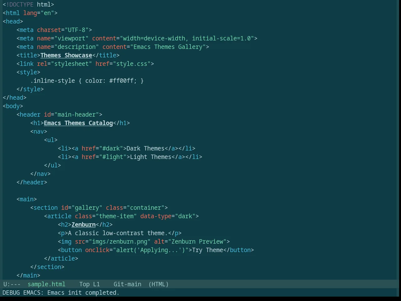 Base16 Silk Dark Theme in html-mode