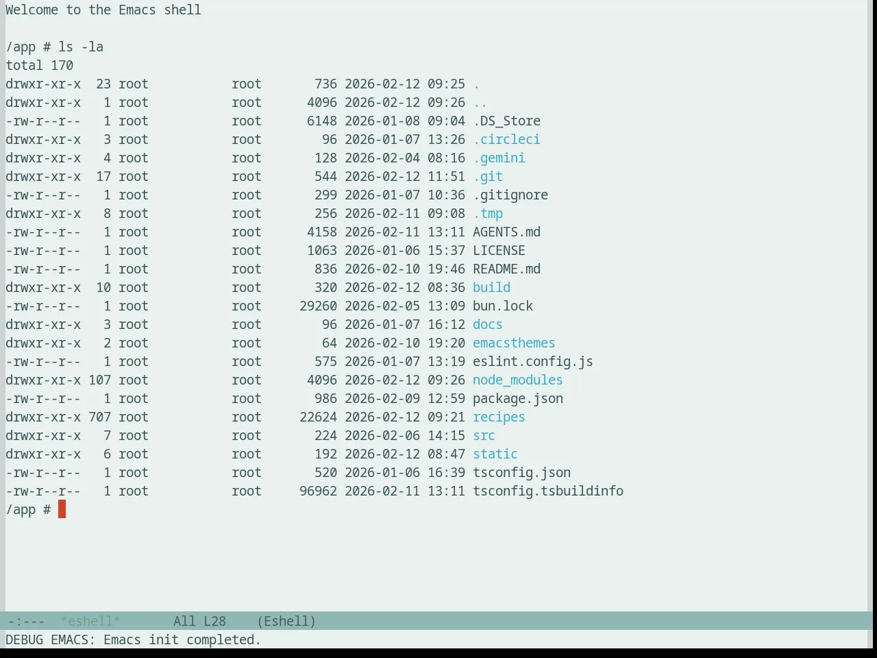 Base16 Silk Light Theme in eshell