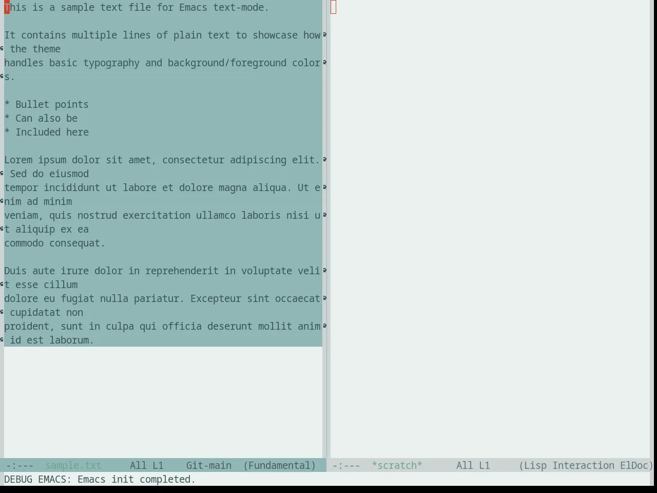 Base16 Silk Light Theme in fundamental-mode