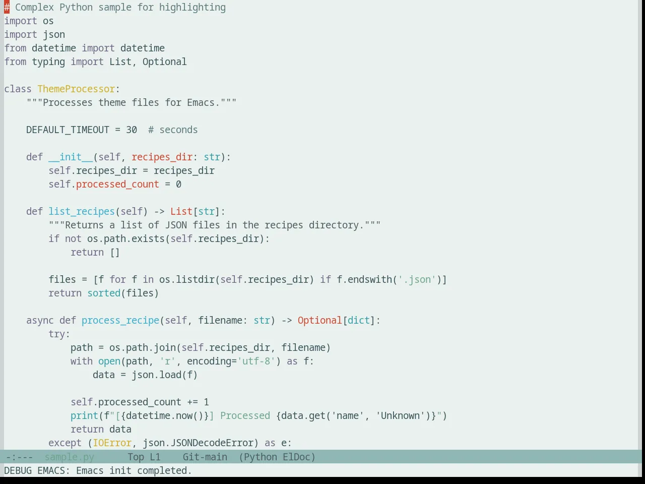 Base16 Silk Light Theme in python-mode