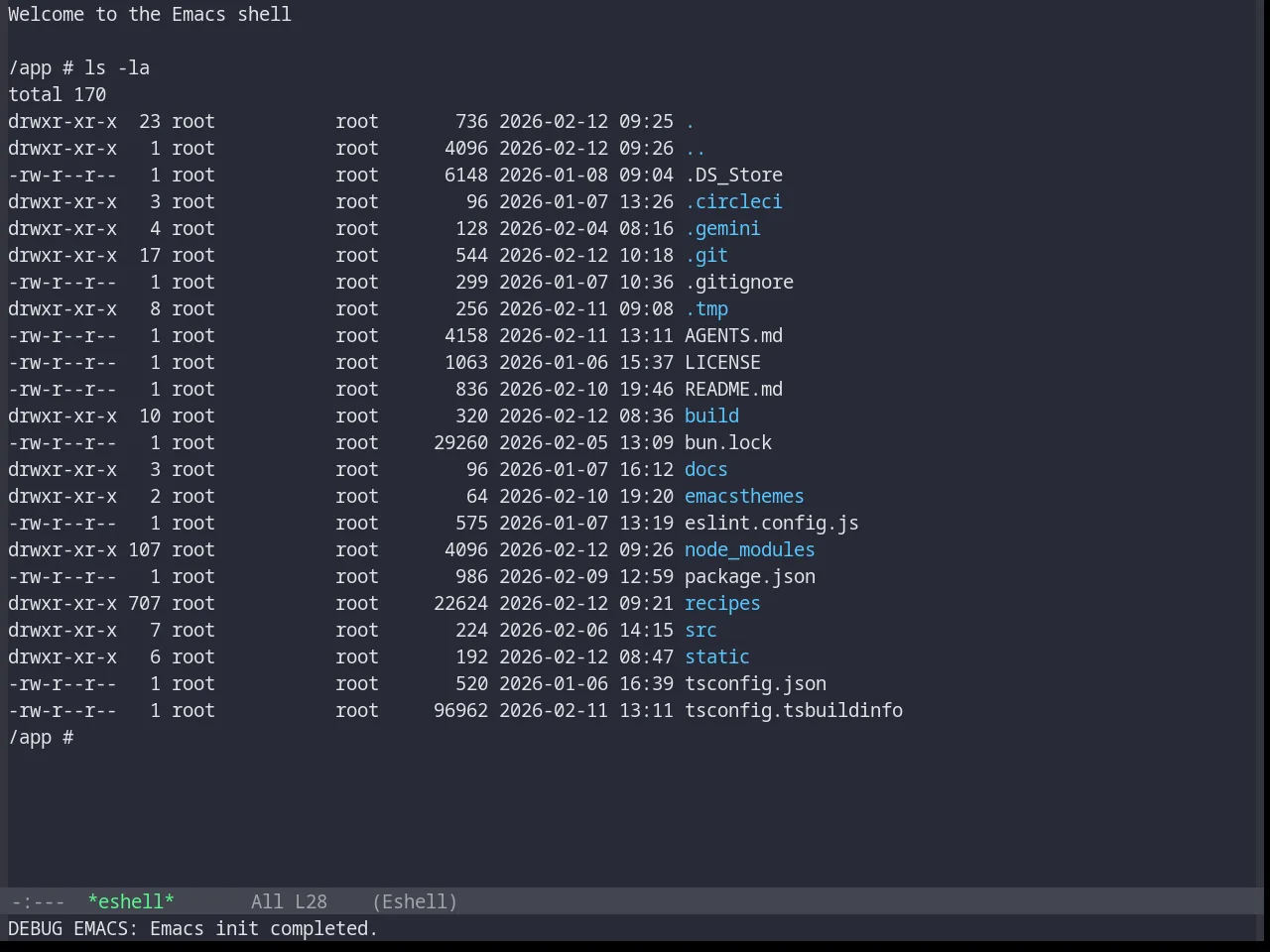 Base16 Snazzy Theme in eshell