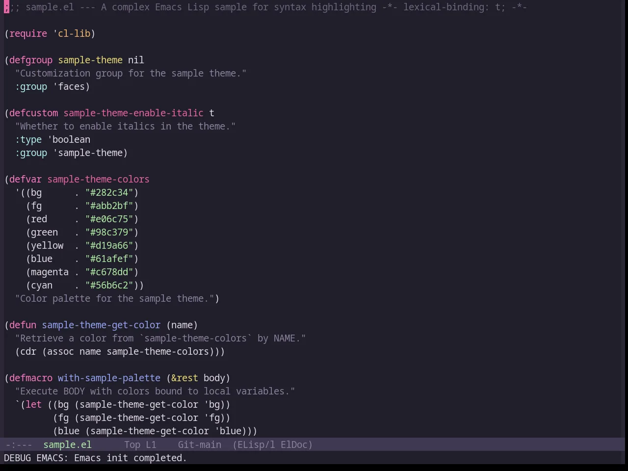 Base16 Soft Server Theme in emacs-lisp-mode