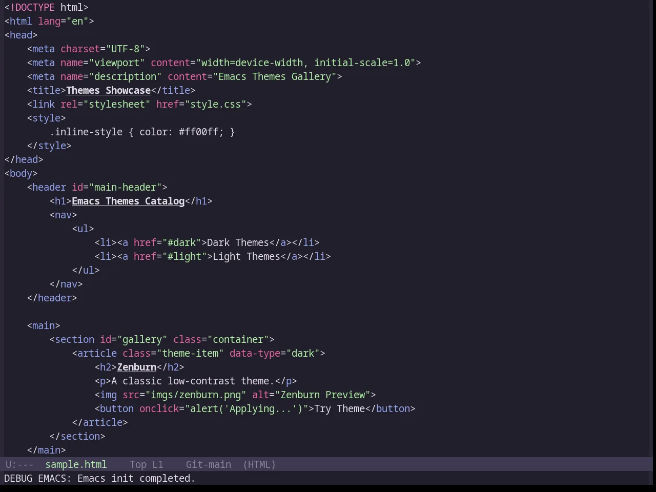 Base16 Soft Server Theme in html-mode