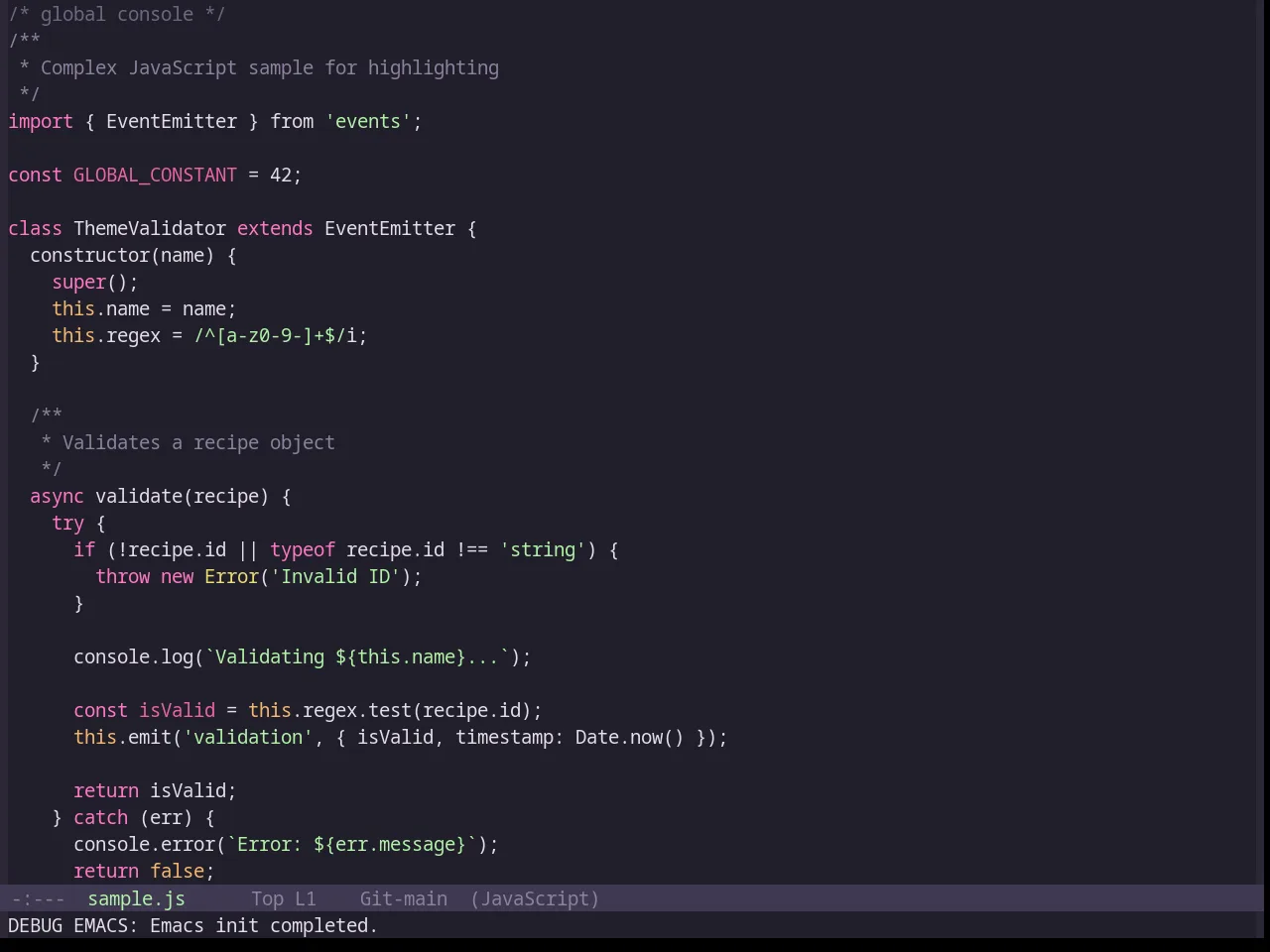 Base16 Soft Server Theme in javascript-mode