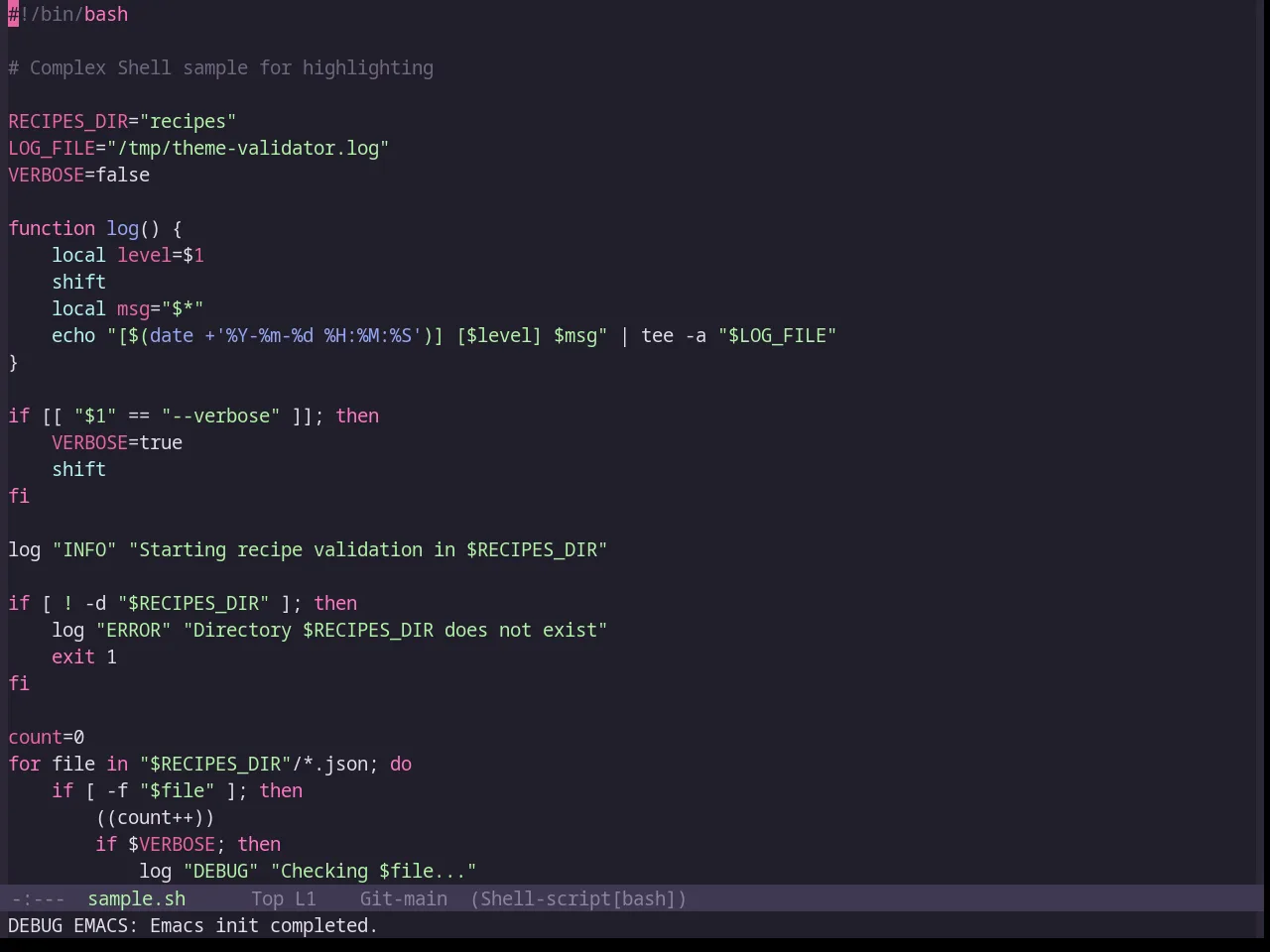Base16 Soft Server Theme in sh-mode