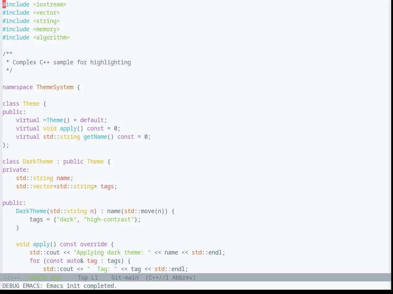 Base16 Solarflare Light Theme in c++-mode