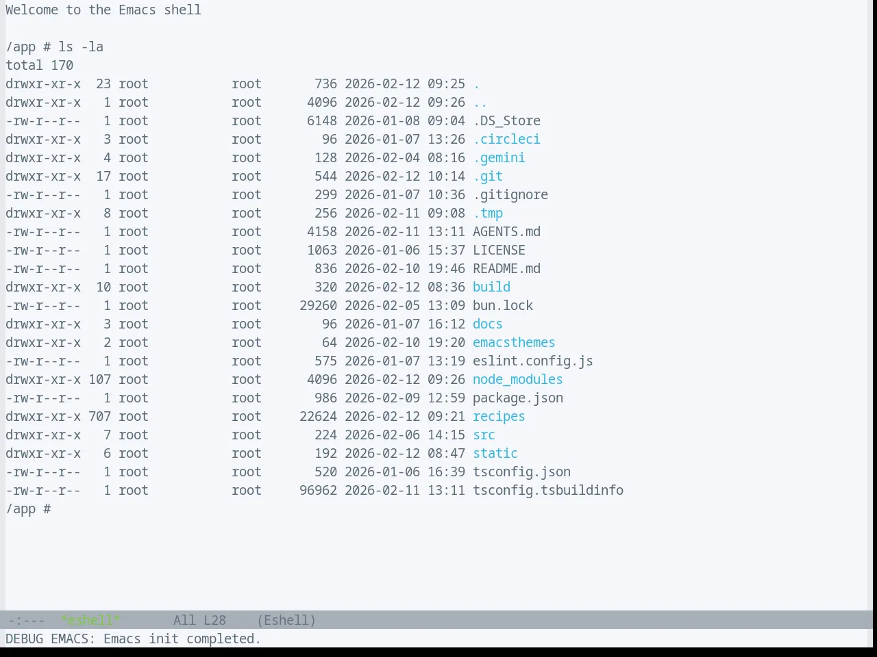Base16 Solarflare Light Theme in eshell