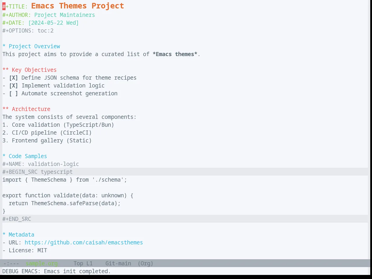 Base16 Solarflare Light Theme in org-mode