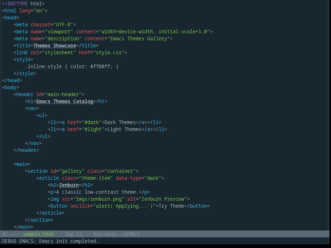 Base16 Solarflare Theme in html-mode