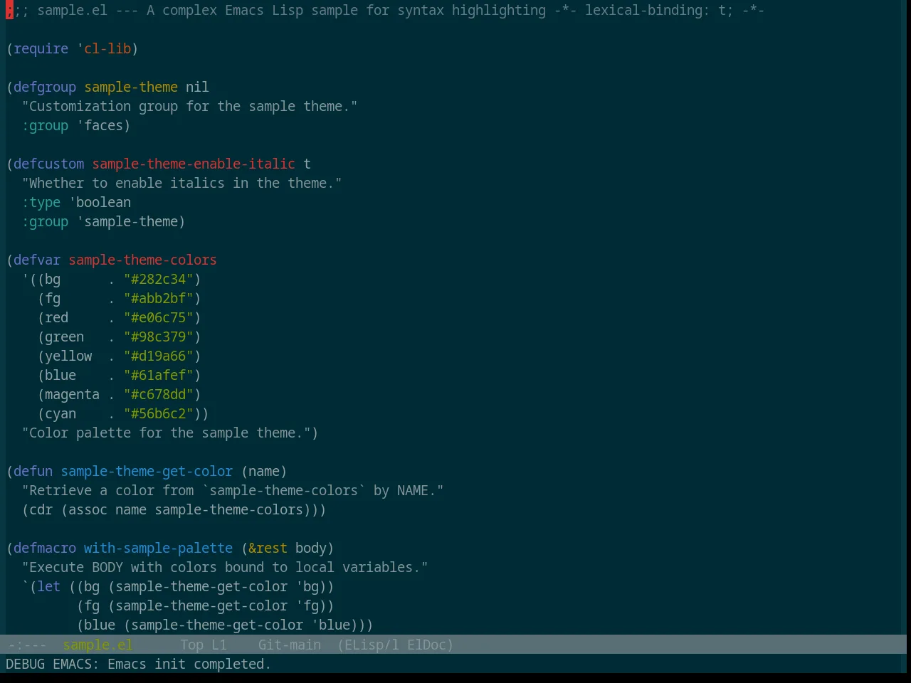 Base16 Solarized Dark Theme in emacs-lisp-mode