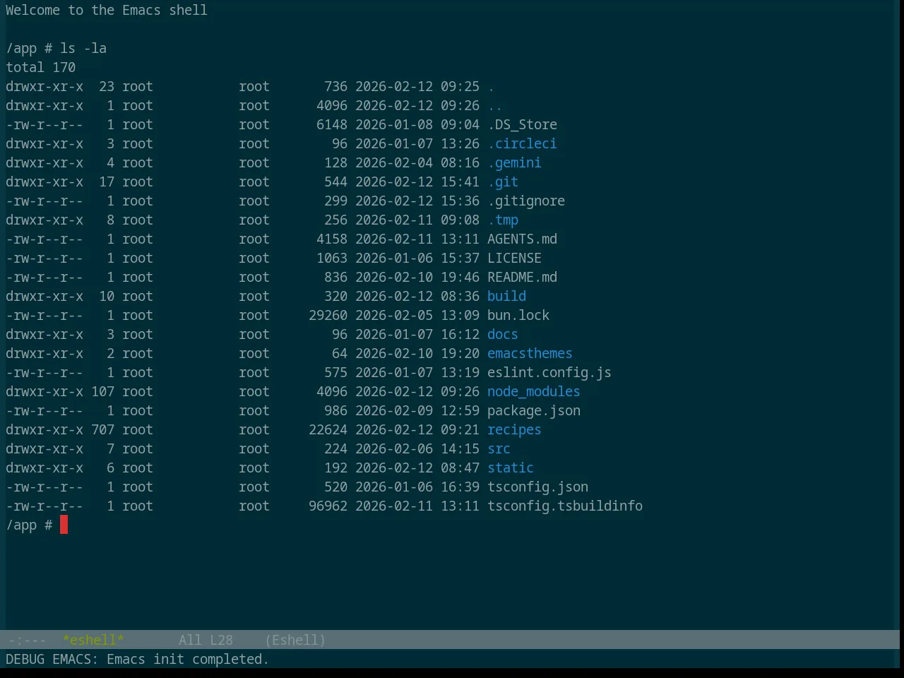 Base16 Solarized Dark Theme in eshell