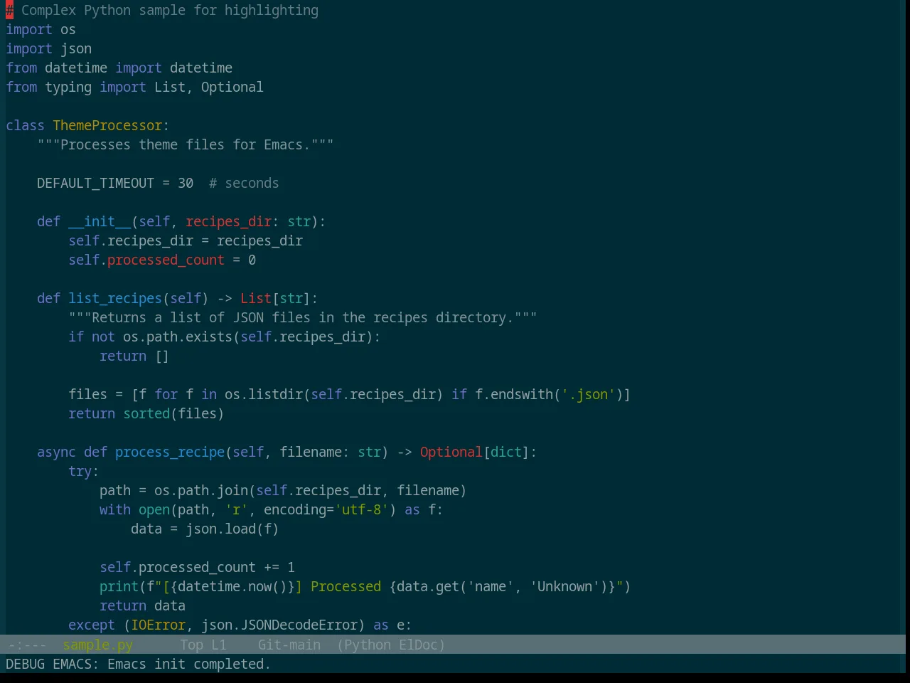 Base16 Solarized Dark Theme in python-mode