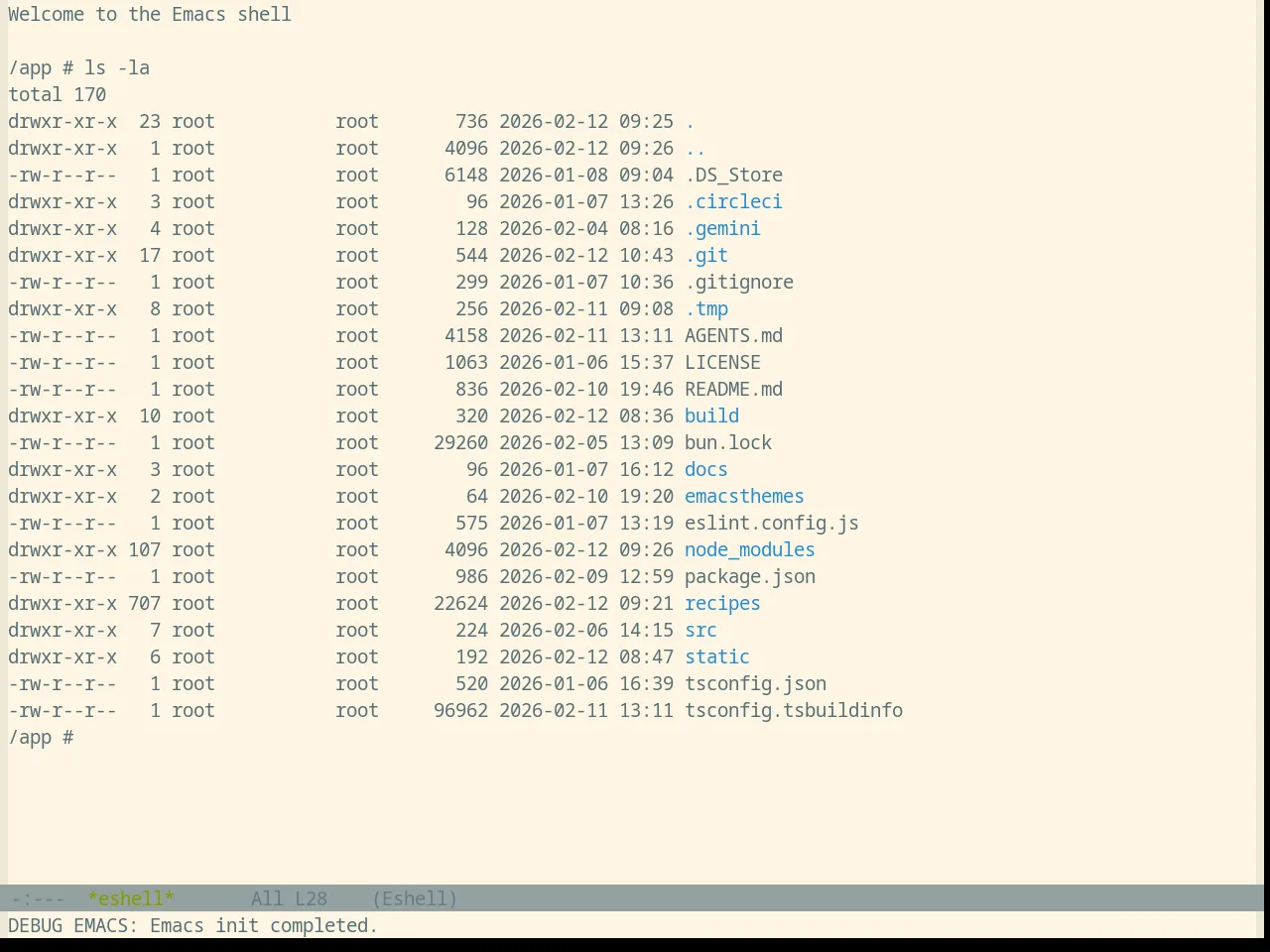 Base16 Solarized Light Theme in eshell