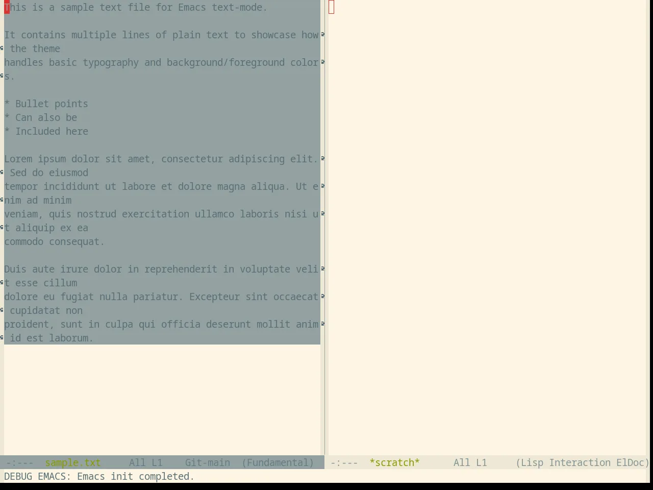 Base16 Solarized Light Theme in fundamental-mode