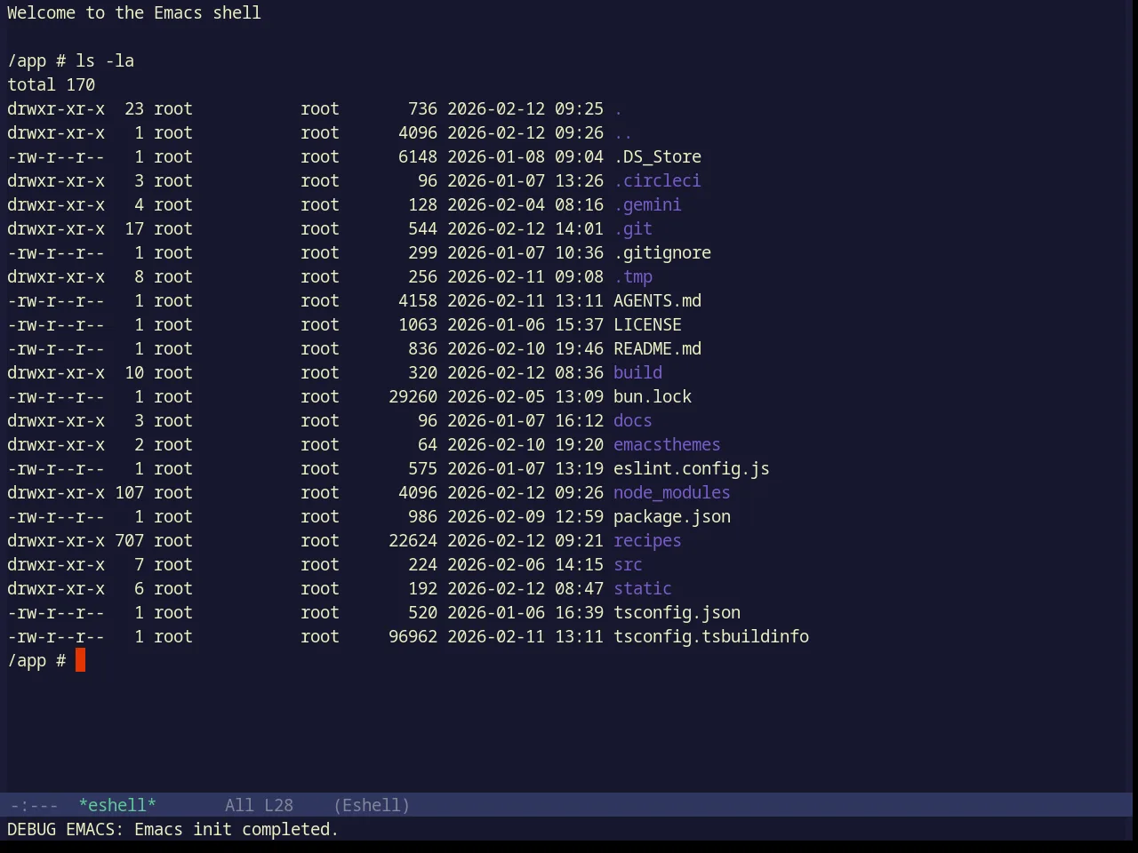 Base16 Spaceduck Theme in eshell