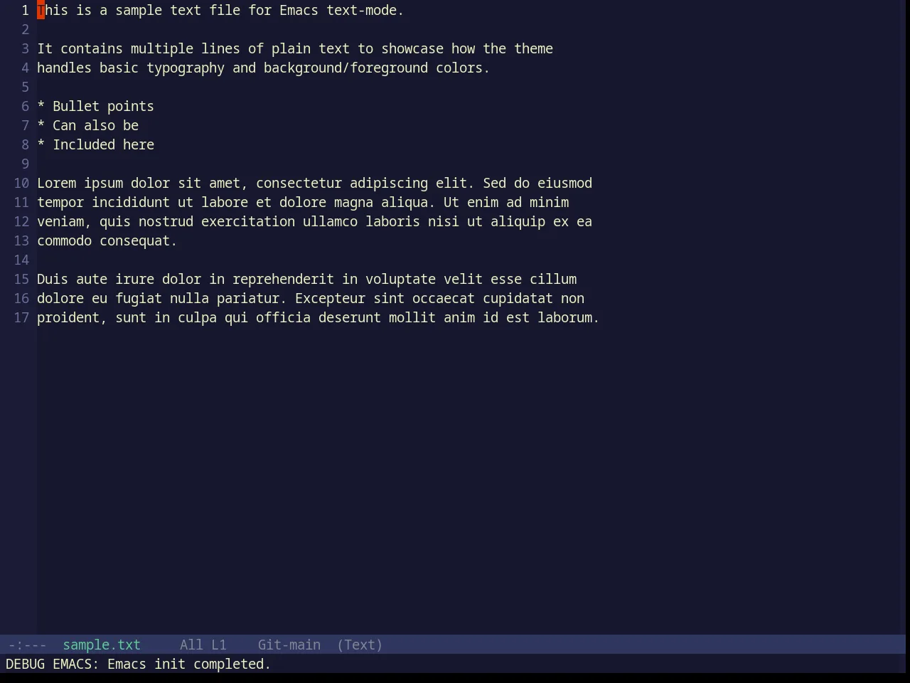 Base16 Spaceduck Theme in text-mode