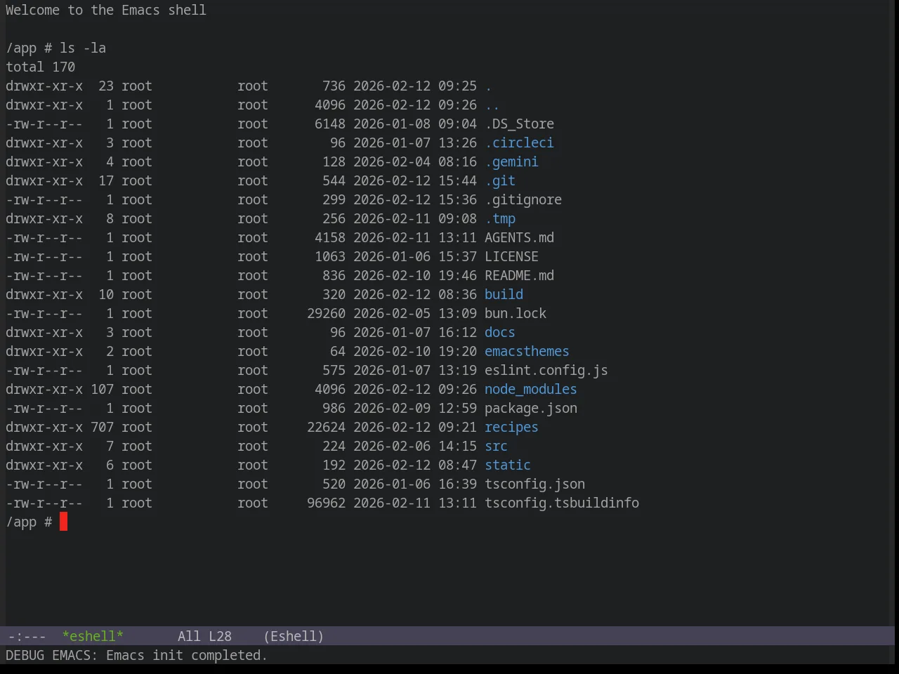 Base16 Spacemacs Theme in eshell