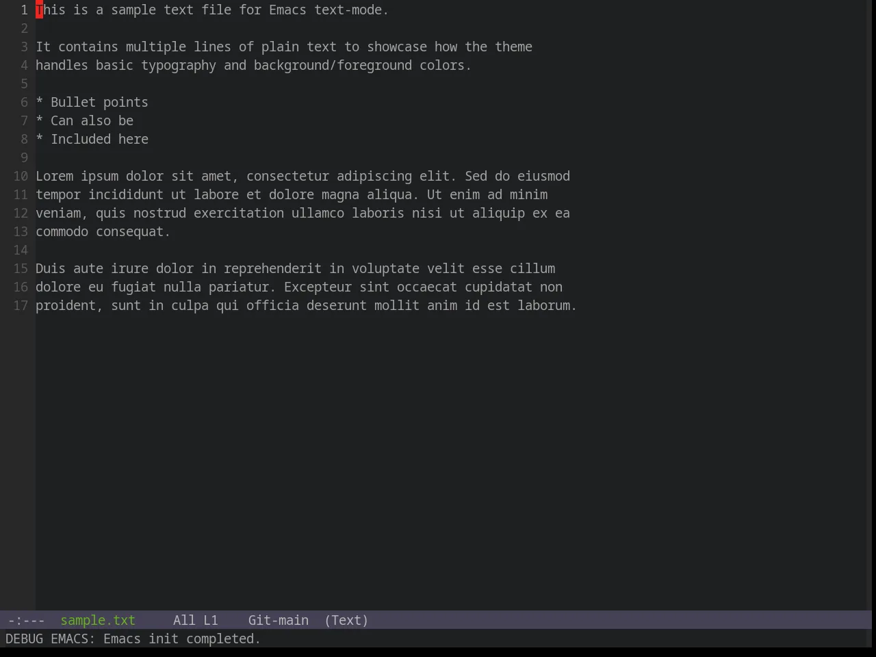 Base16 Spacemacs Theme in text-mode