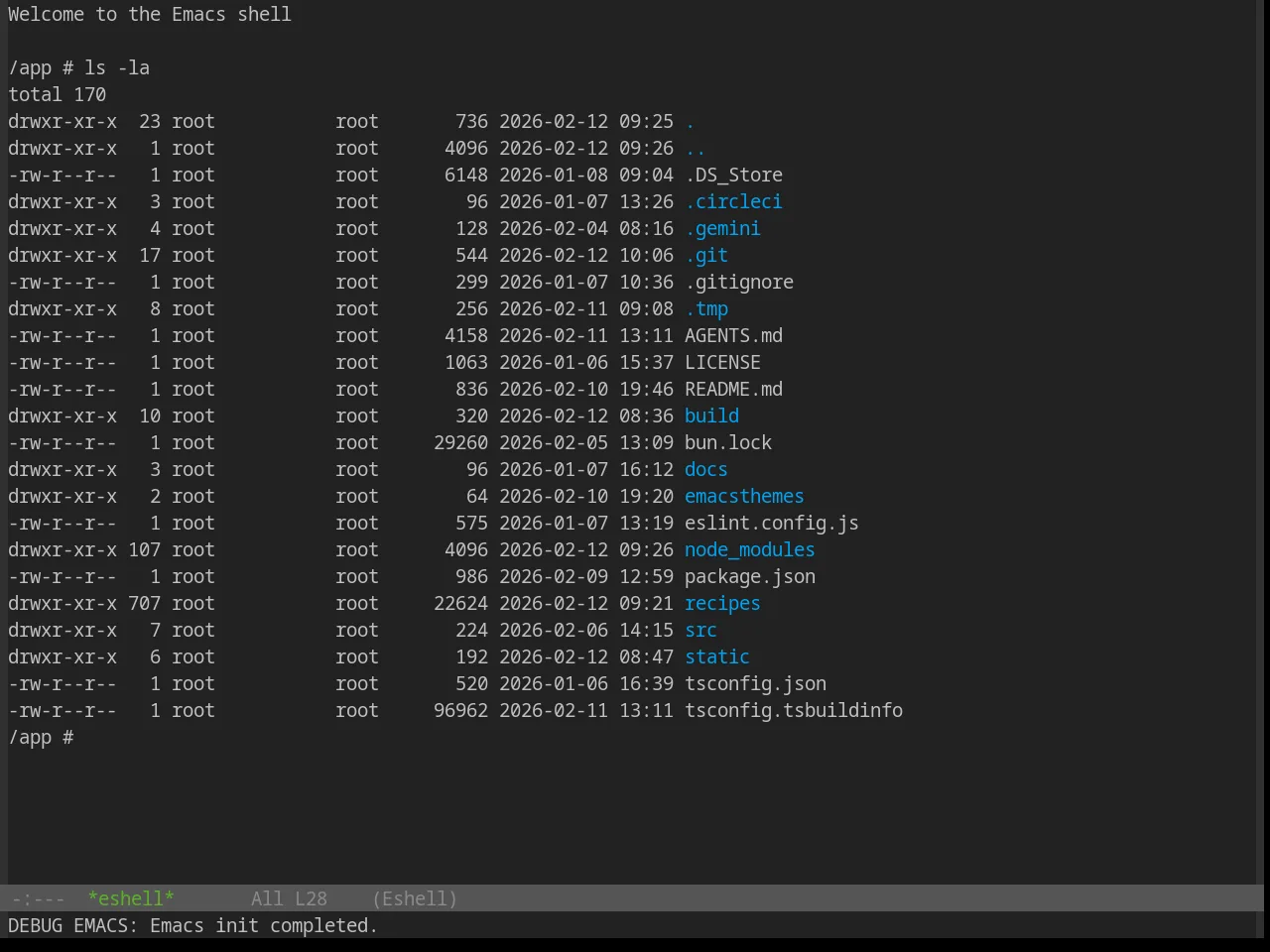 Base16 Standardized Dark Theme in eshell
