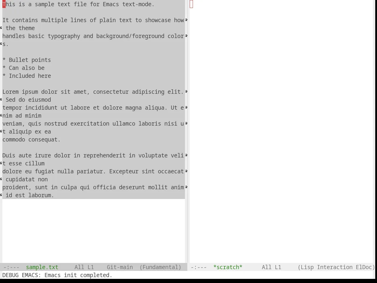 Base16 Standardized Light Theme in fundamental-mode