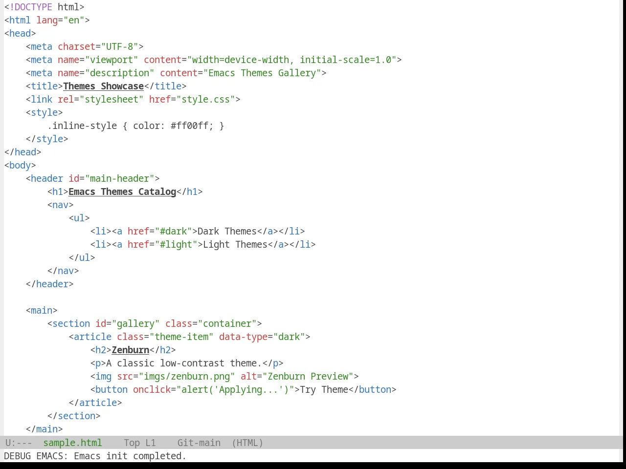 Base16 Standardized Light Theme in html-mode
