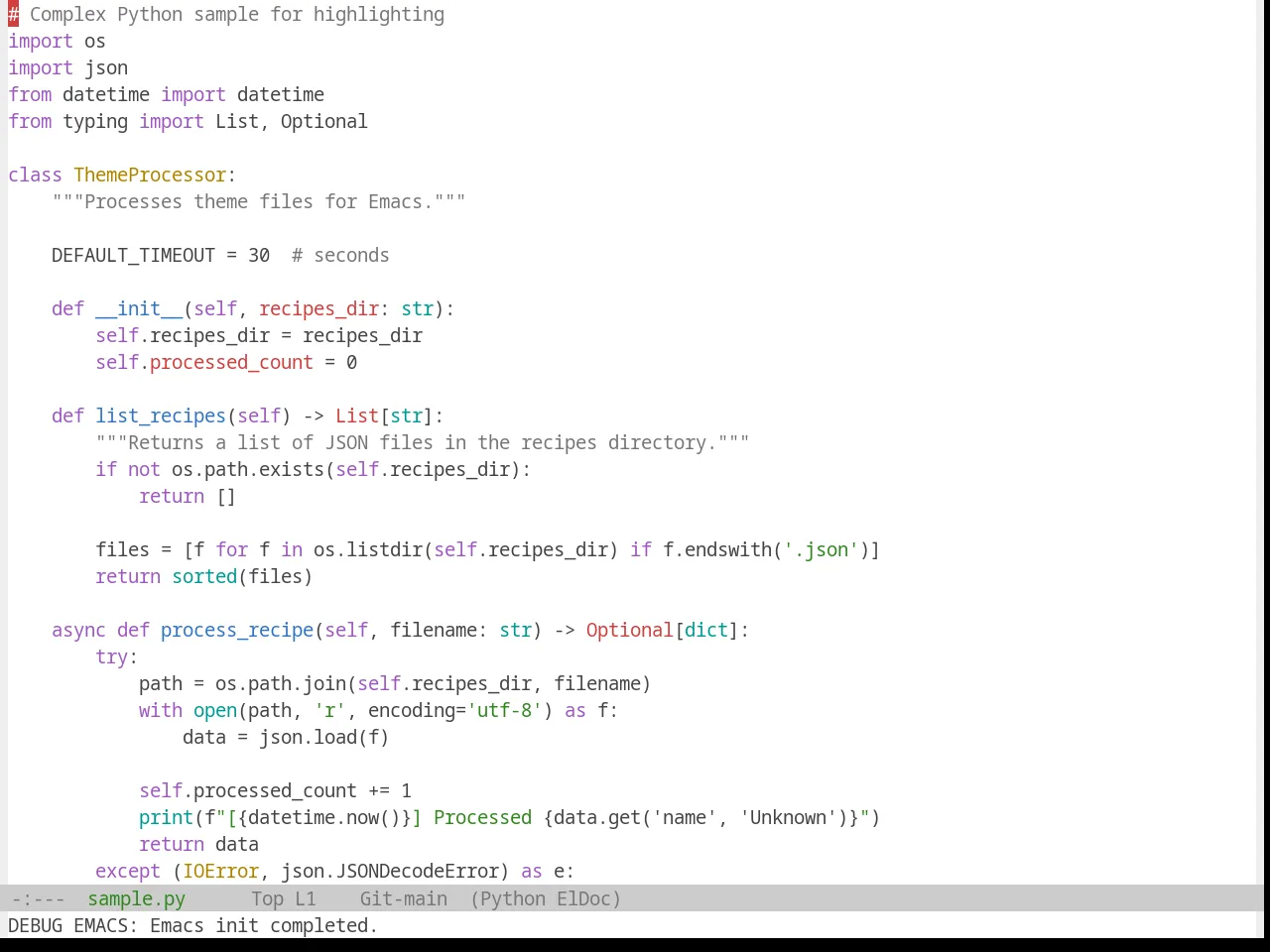 Base16 Standardized Light Theme in python-mode