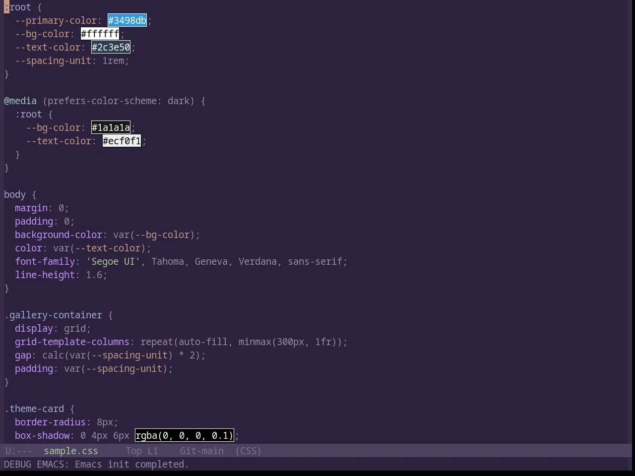Base16 Stella Theme in css-mode