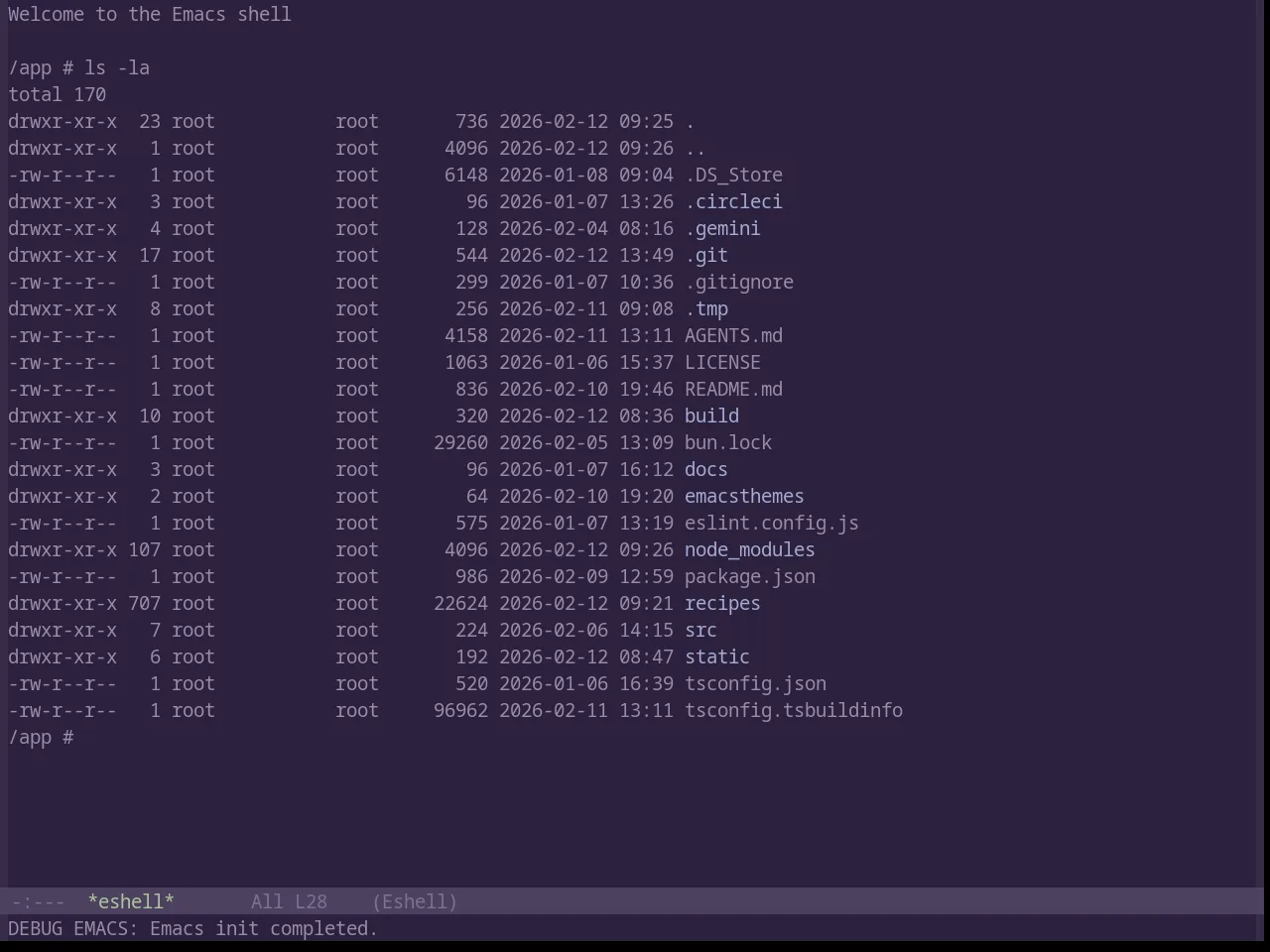 Base16 Stella Theme in eshell
