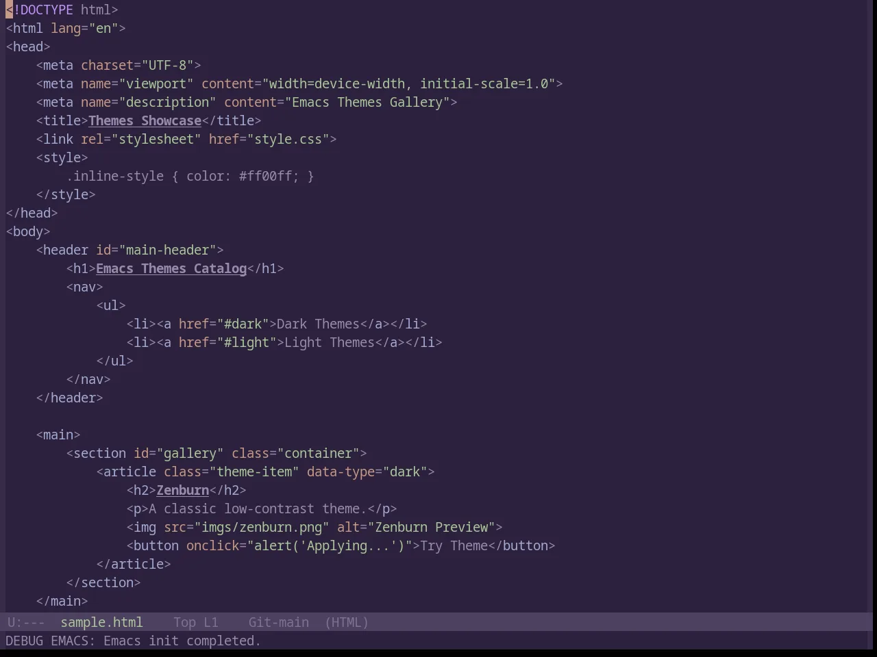Base16 Stella Theme in html-mode
