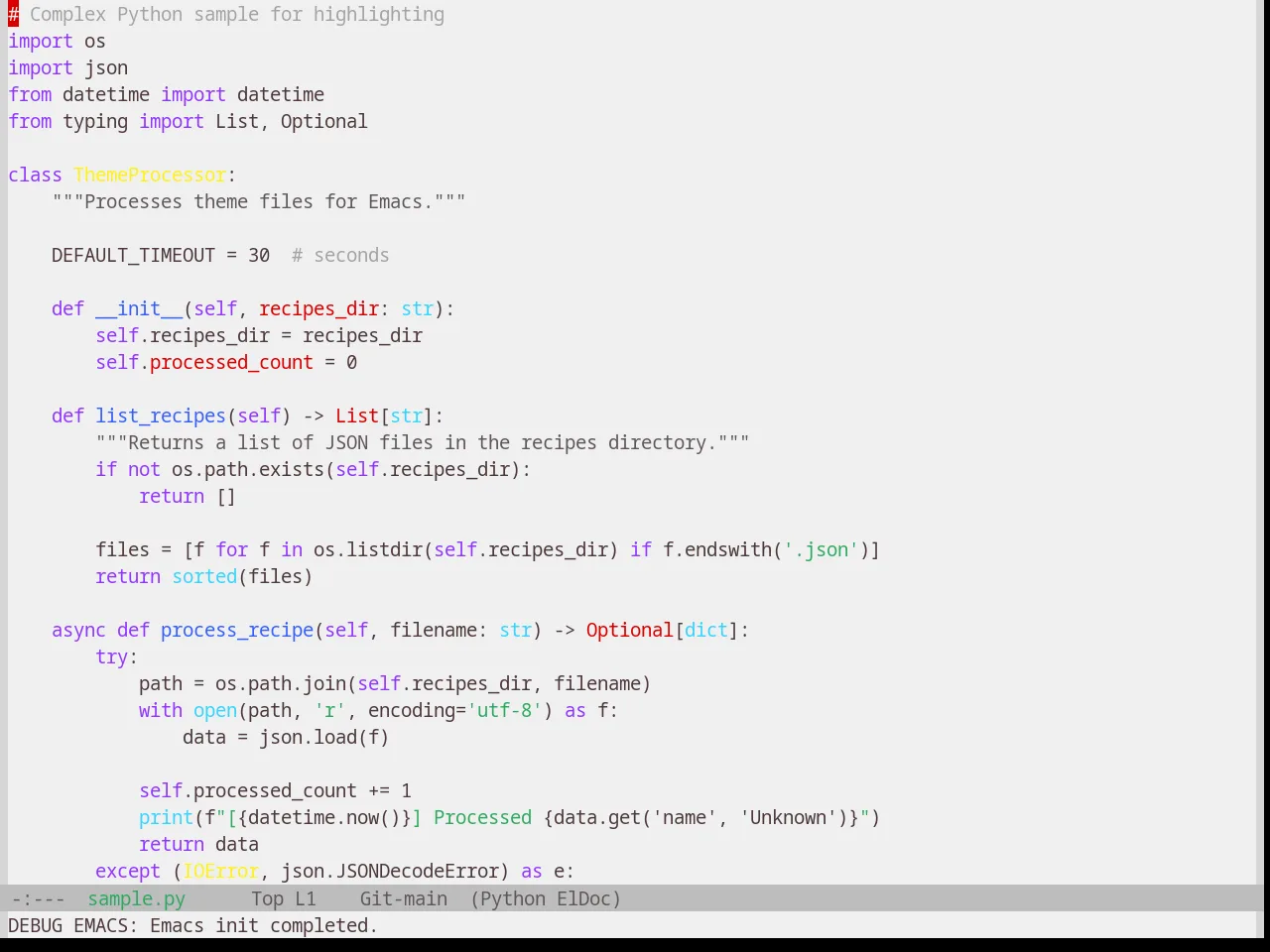 Base16 Still Alive Theme in python-mode