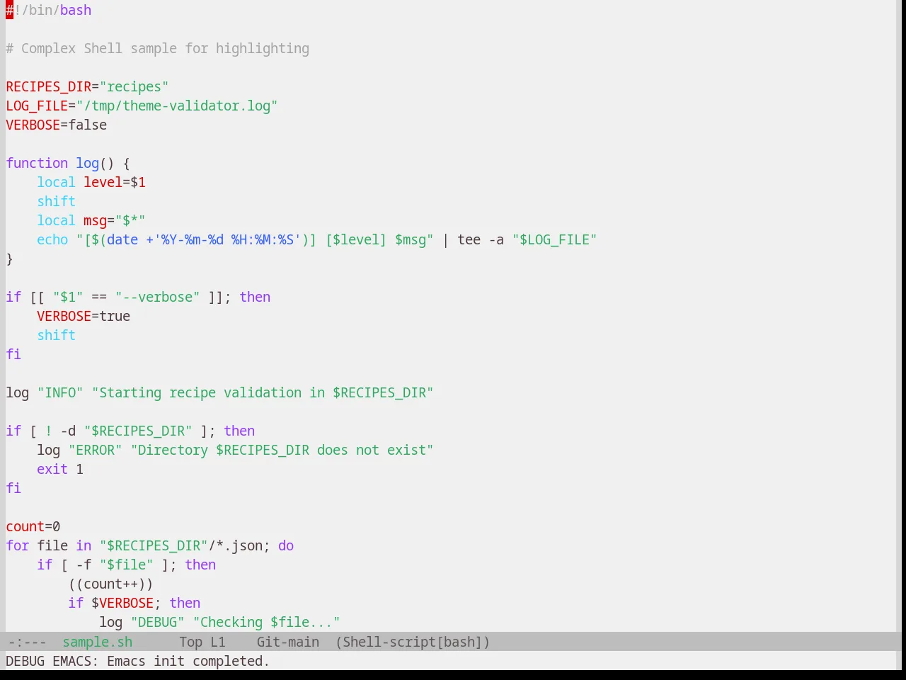 Base16 Still Alive Theme in sh-mode