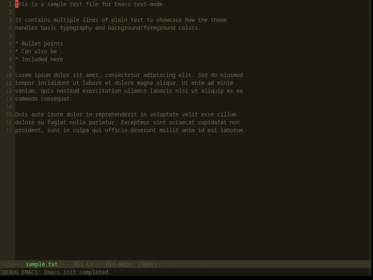 Base16 Summercamp Theme in text-mode