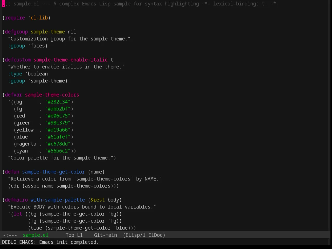 Base16 Summerfruit Dark Theme in emacs-lisp-mode
