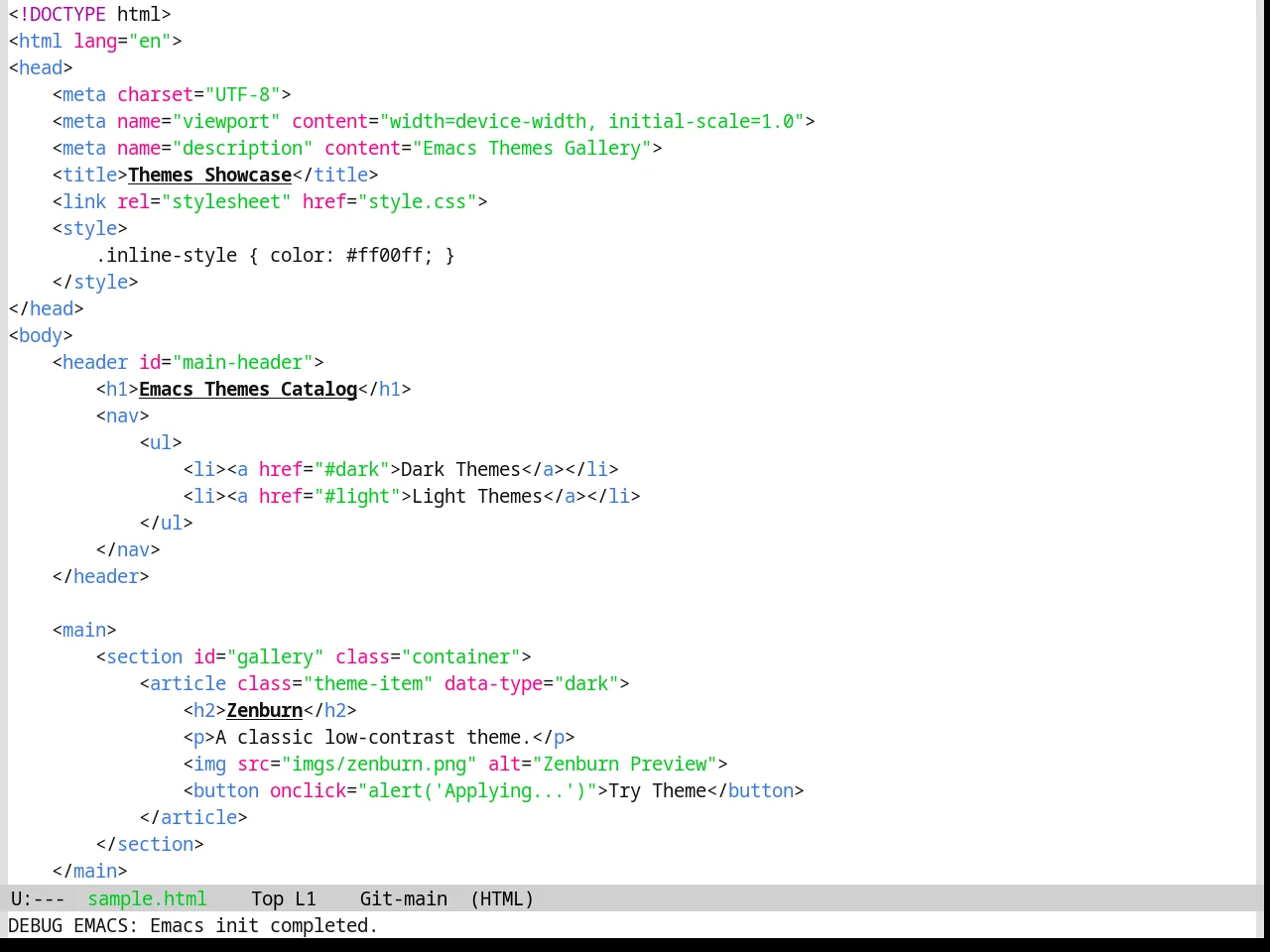 Base16 Summerfruit Light Theme in html-mode