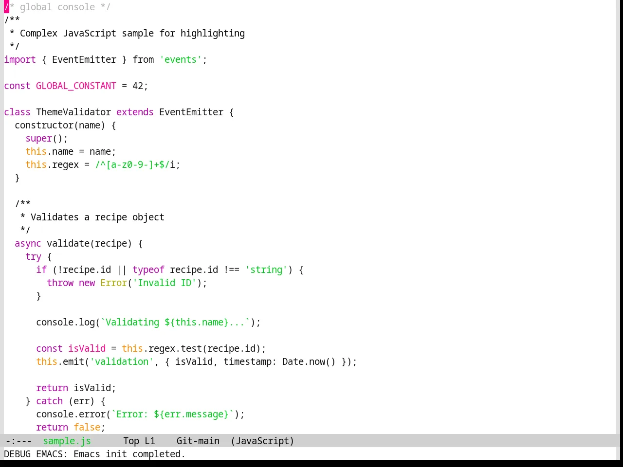 Base16 Summerfruit Light Theme in javascript-mode