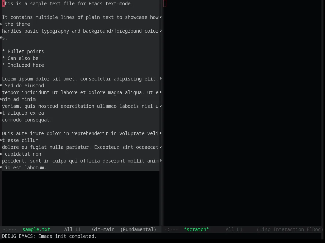Base16 Synth Midnight Dark Theme in fundamental-mode