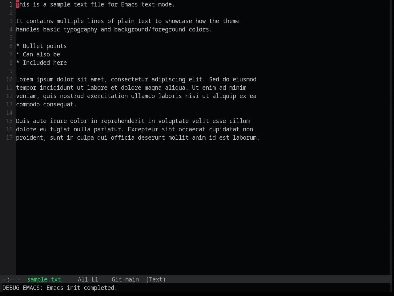 Base16 Synth Midnight Dark Theme in text-mode