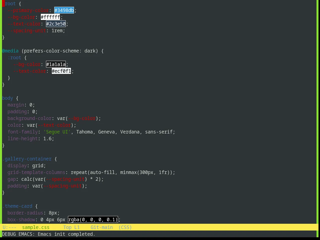 Base16 Tango Theme in css-mode
