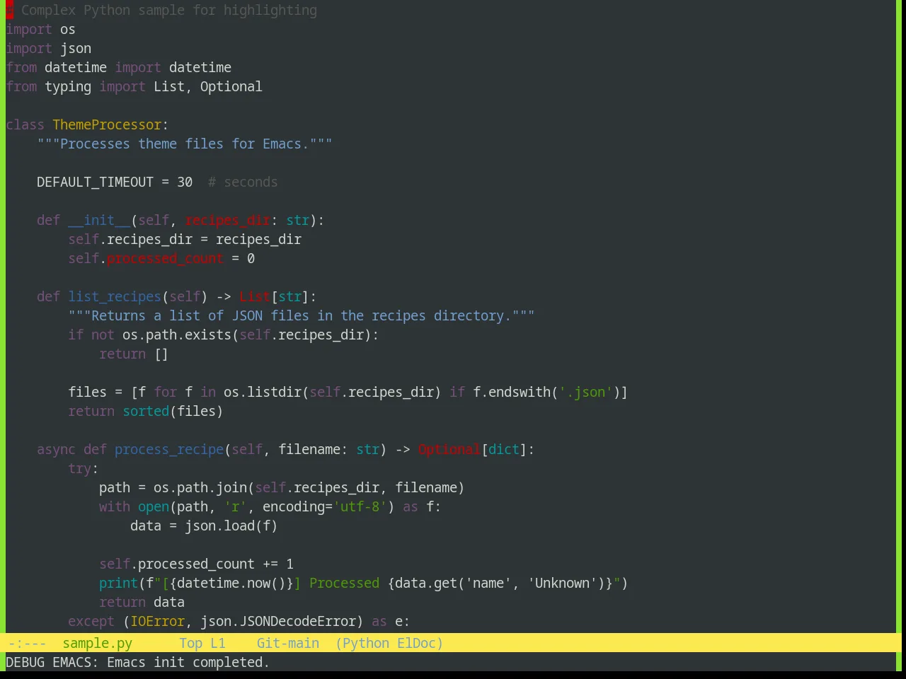 Base16 Tango Theme in python-mode