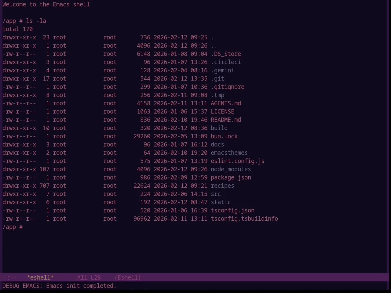 Base16 Tarot Theme in eshell