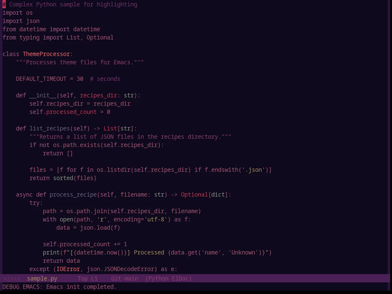 Base16 Tarot Theme in python-mode